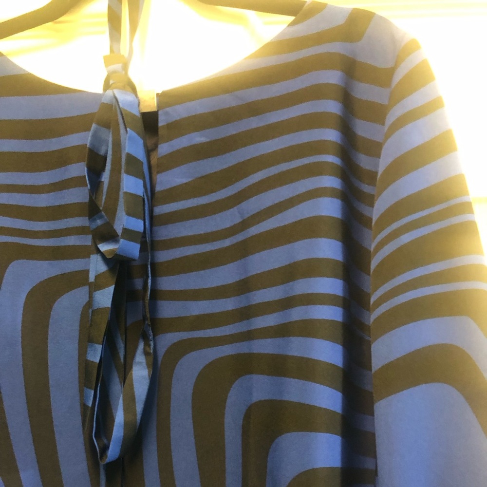 Tahari Size 14 Blue & Black Dress - Picture 3 of 3